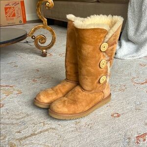 UGG Bailey Suede Button Tall Boots